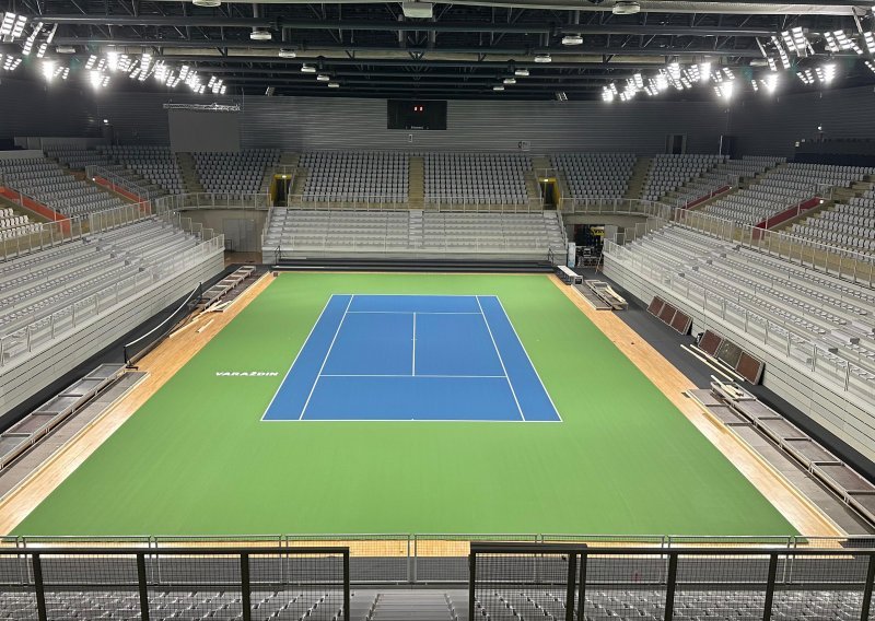 Teren je već spreman za Davis Cup u Areni Varaždin; Belgijanci stigli bez Goffina