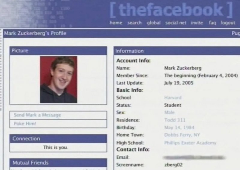 Ovako je Facebook izgledao prije 20 godina
